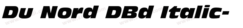 Du Nord DBd Italic字体转换